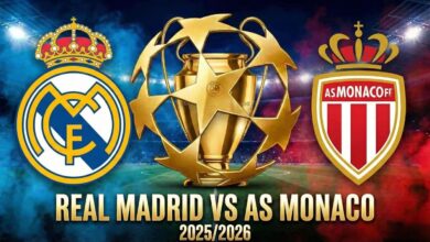 صورة تقديم مباراة ريال مدريد وموناكو في دوري أبطال أوروبا 2025/2026